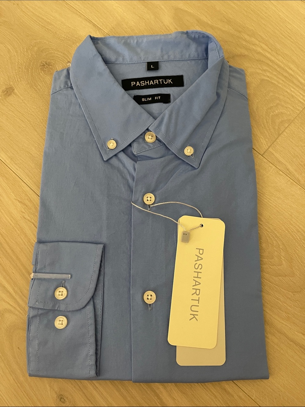 Men's Slim Fit Dress Shirt - Light Blue